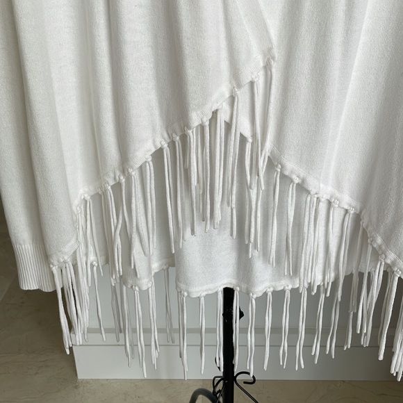 MICHAEL KORS WHITE FRINGE SWEATER - Picture 3 of 6